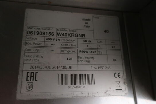 Blæstkøler/chokfryser model W40KRGNR til stikvogn