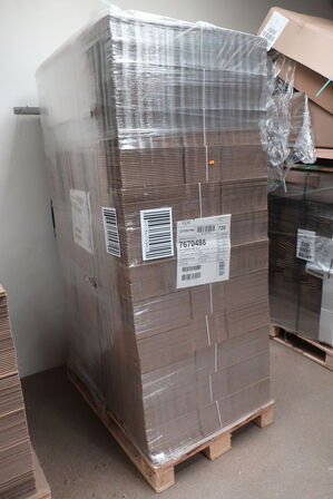 Palle m. papemballage 720 stk. 490x290x70x5 mm