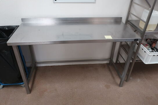 Bord & reol i rustfri stål 60x150x88 cm / 50x100x180 cm