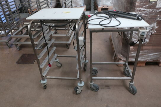 2 stk. vogne m. vibrationsplader