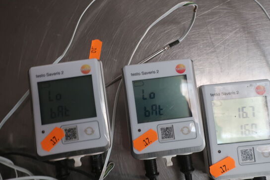 3 stk. dataloggere TESTO SAVERIS 2