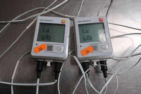 2 stk. dataloggere TESTO SAVERIS 2