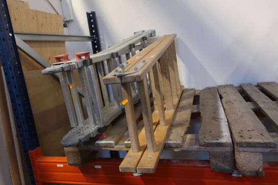 3 stk. stiger og div. Kasser 