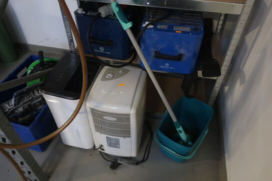 Varmeblæser, kabelrulle m.m.