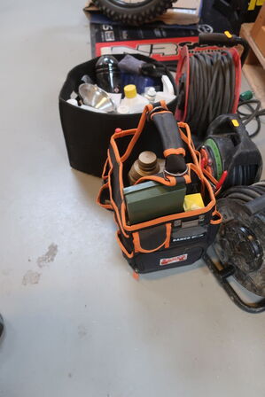 3 stk. kabelruller, taske m.m.