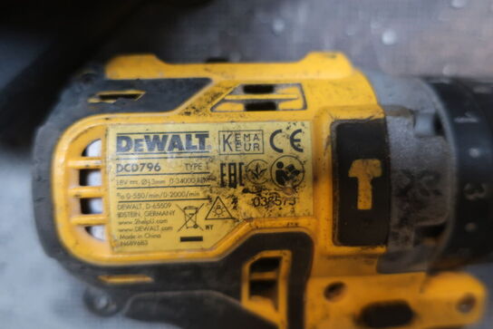 5 stk. akku håndværktøj DEWALT