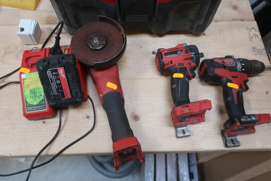 4 stk. akku håndværktøj MILWAUKEE