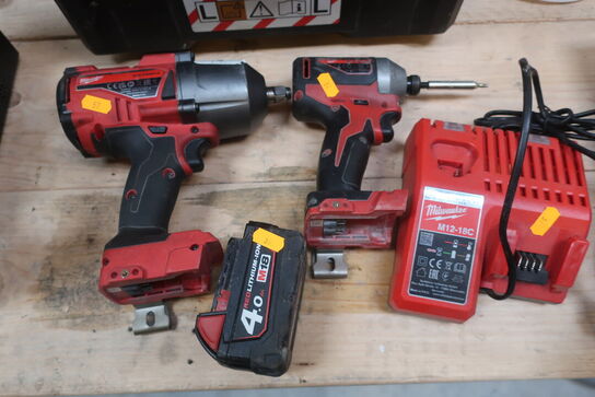 3 stk. akku håndværktøj MILWAUKEE