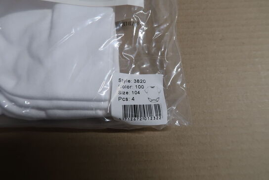 3 pk. Med 4. Stk L/Æ Bodystockings - White 100 - Str. 104