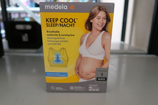 8 stk. Medela Keep cool nat-BH sort - Str. S
