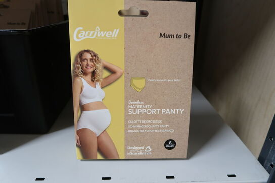 7 pk. Carriwell graviditetstrusse med støtte - Str. S & M - ass. Farver 