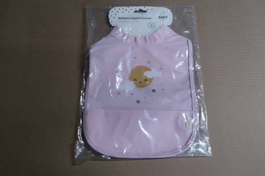 6 stk. SARO Baby Vandtæt hagesmæk - Pink