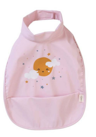 6 stk. SARO Baby Vandtæt hagesmæk - Pink