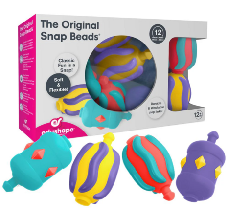 4 pk. Edushape Original Snap Beads