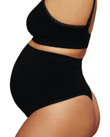 8 pk. Momkind Belly Support Thong 2-pak sort - Str. M