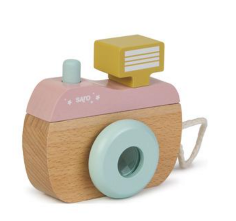 6 stk. Pink Saro Baby Træ Kamera