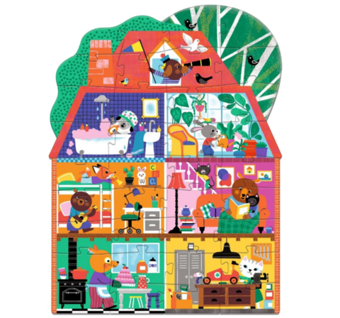 2 pk. Djeco kæmpepuslespil, huset