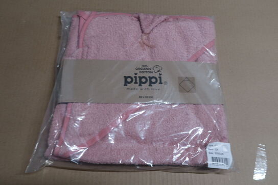 3 stk. Pippi Øko. Håndklæde m. Hætte - 524