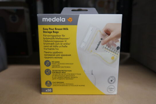 5 pk. Medela Easy Pour brystmælk-opbevaringsposer 50 stk