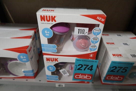 4 pk. NUK Spisesæt Lær-at-drikke 6+ mdr. 