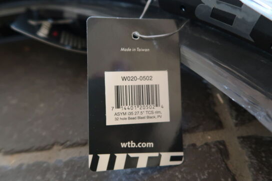 2 stk. fælge WTB ASYM i35 27.5" TCS Rim, 32 Hole