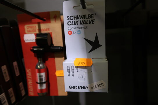 3 pakker clik valve SCHWALBE