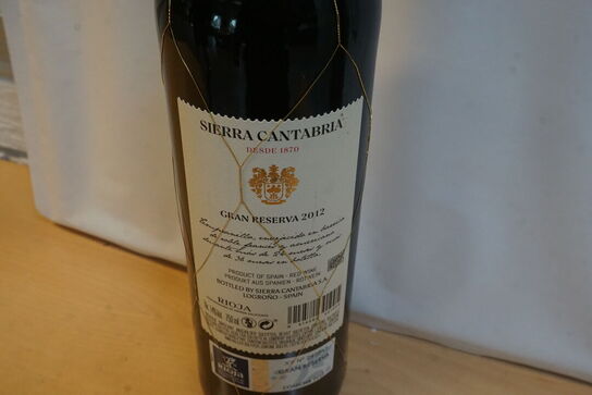 6 fl.  SIERRA CANTABRIA RIOJA GRAN RISERVA 2012