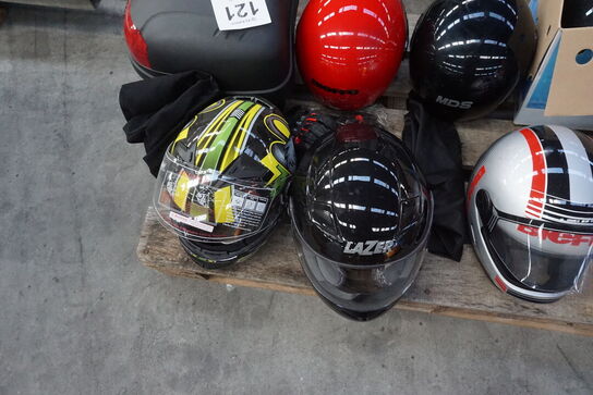 7 stk. Motorcykelhjelme 