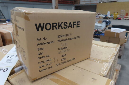 5 kasser handsker WORKSAFE CLEAN 