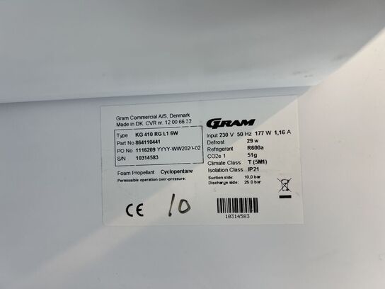 Displaykøleskab GRAM KG 410 RG L1