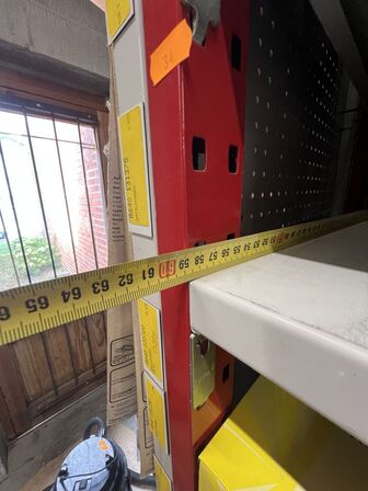 4 sektioner BOSAL lagerreoler (uden indhold!)