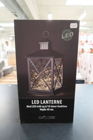 LED lanterne sort 23 cm