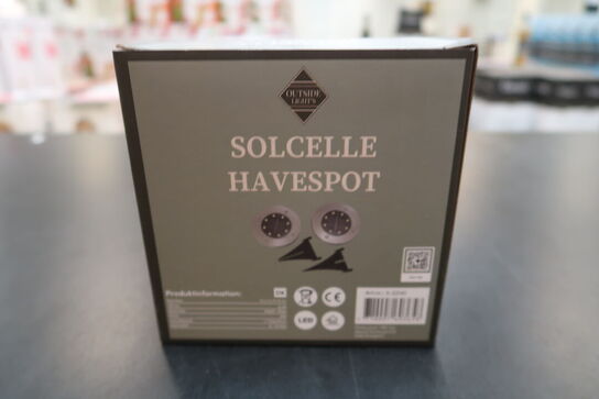 6 pk. Udendørs solcelle havespots, 2-pak 