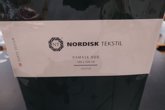 Nordisk Tekstil Juletid damask dug grøn140x320 cm