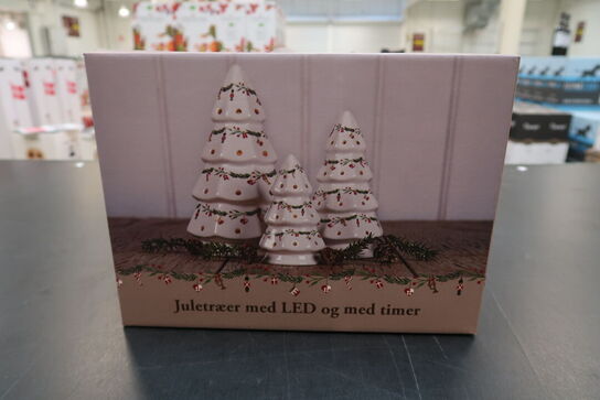 2 pk. Det Gamle Apotek juletræ med LED lys 3 stk.
