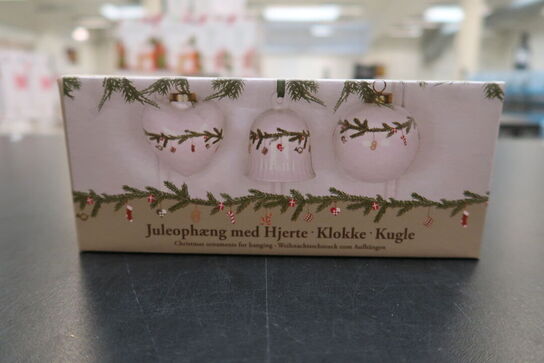 3 pk. Det Gamle Apotek juleophæng hvid