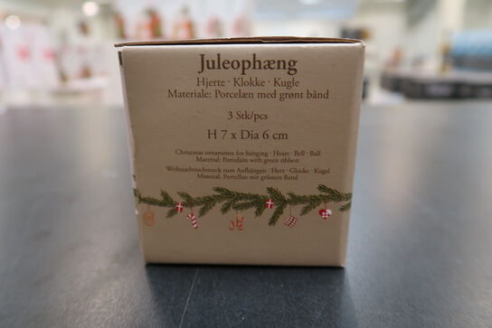 3 pk. Det Gamle Apotek juleophæng hvid
