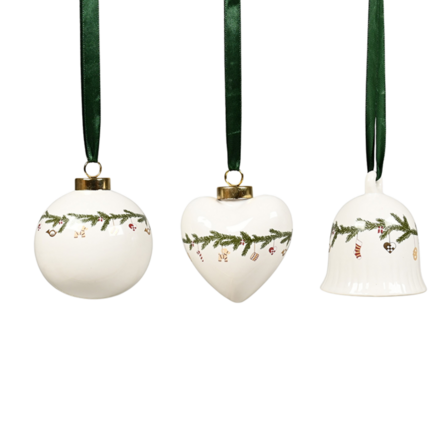 3 pk. Det Gamle Apotek juleophæng hvid