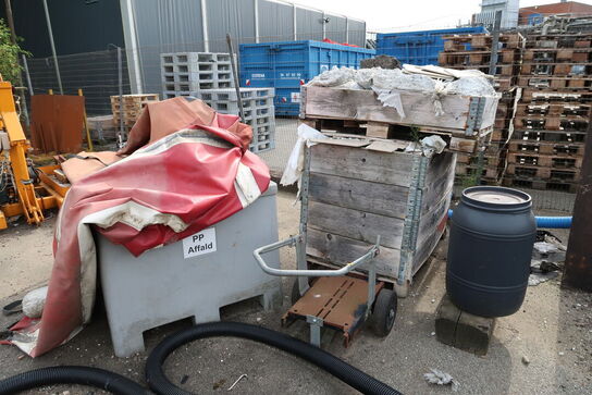 Vogn, plastikpallebur m.m.