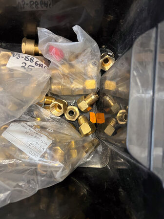 Messingfittings, PETTINAROLI reguleringsventiler, DANFOSS m.v.