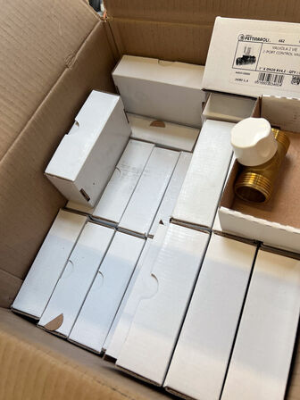 Messingfittings, PETTINAROLI reguleringsventiler, DANFOSS m.v.