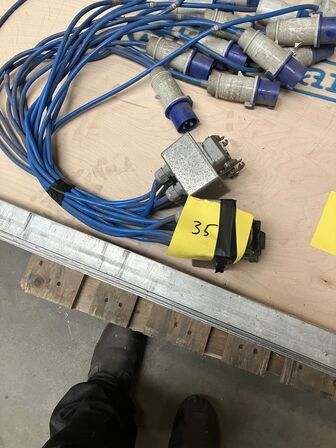 2 stk. Harting pisk – 8* CEE ind – Harting ud