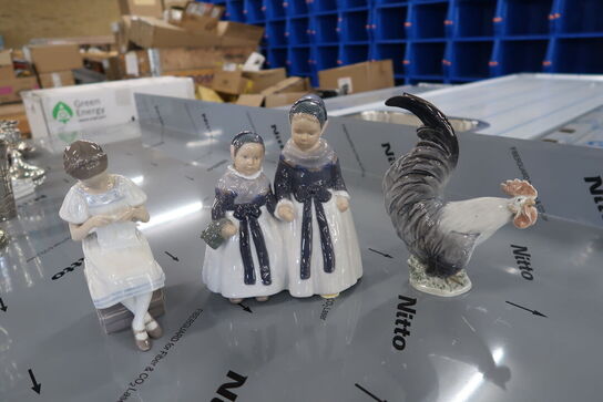 ROYAL COPENHAGEN 3 stk. Porcelænsfigurer