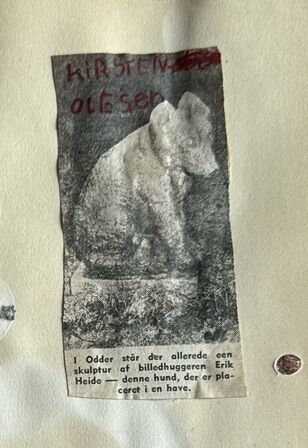 ERIK HEIDE "Hunden" Stenskulptur 1968-69