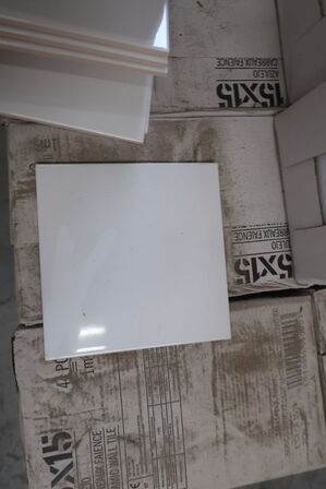 1 pll. fliser AZULEJO 15x15cm blank hvid