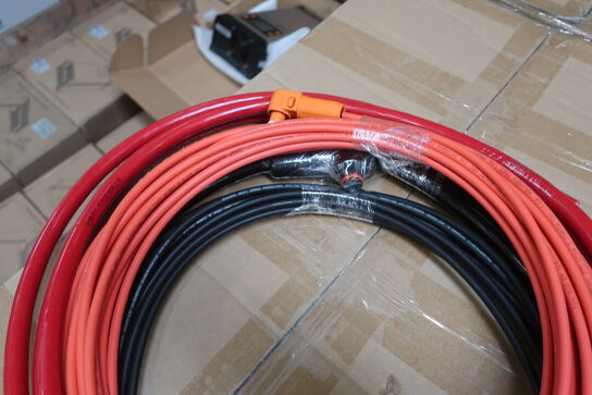 Kasse med 5 stk. kabelsæt battery cable & PV cable