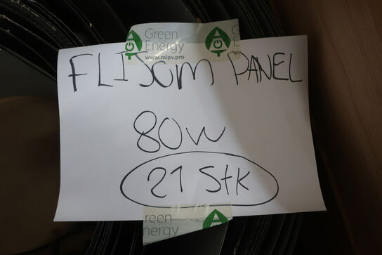 21 stk. solcellepaneler 80W, flisom panel