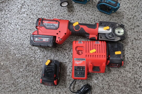 Akku krympeværktøj MILWAUKEE M18 HCCT med 3 stk. batterier og lader