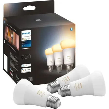 Philips hue e27 bt white ambiance 800 lm pære 3-pak(ubrugt)