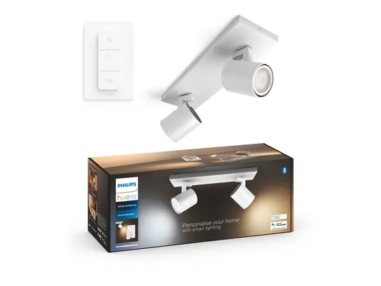 Philips hue runner dobbelt spot - hvid - med dimmer switch(ubrugt)